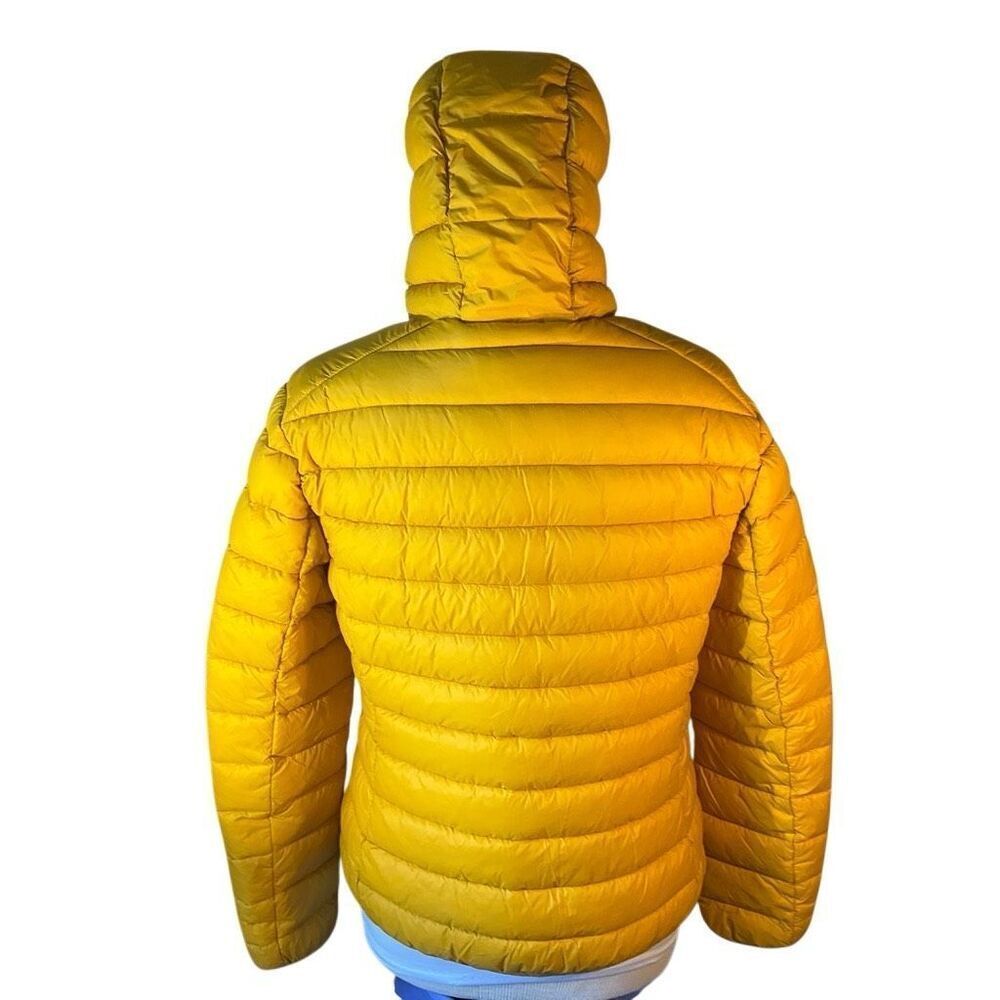 Save the Duck Mustard , XL. Lightweight Hooded Puffer. Cruelty Free. Packable - Picture 4 of 16